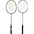 Yonex Nanoray Light 18i Graphite Badminton Racquet with Free Full Cover (77 Grams, 30 lbs Tension) & ZR 100 Light Aluminium Badminton Racquet with Full Cover | Made in India(Set of 1) | Blue
