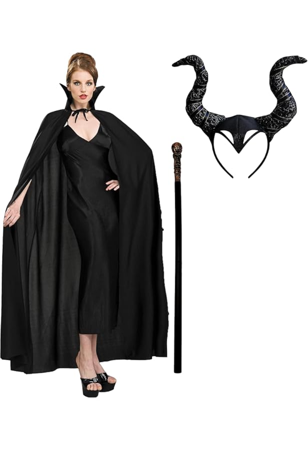 Tibroni Halloween Corne Fille Halloween Cosplay Corne Fille En Latex Femme Evil Queen Costume Cosplay Coiffure, Unisexe Taille Unique