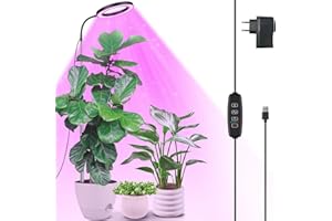 ‎INTERESTIME Pflanzenlampe LED Vollspektrum, 72 LEDs Grow Lampe für Zimmerpflanzen, 160cm Großes LED Pflanzenlicht mit 360° Schwanenhals, 3/9/12H Auto Timer, Höhenverstellbar,3 Lichter Modi und 10 Helligkeit
