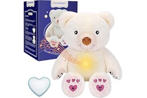 DEARBABY Baby Sleep Soother,Newborn Essentials Baby Stuff Toys 0-6 Months,Baby Christmas Girl Gifts Sound Machine for Nursery with Heartbeat, Help Kids Go to Sleep Faster,Mother's Day Gifts