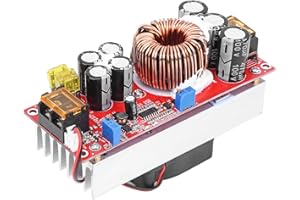 COCOARM Conversor Boost de 1500 W, módulo de impulso de CC CC de 30 A, módulo de alimentación constante de 10 – 60 V a 12 – 97 V con ventilador inteligente convertidor de voltaje ascendente