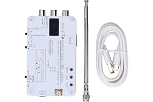Kadimendium Home TV Analog Transmitter Station AV Converter HDMI USB 1080P N to P System Conversion, 5W Output, 10-20m Range