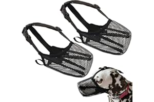 Delamiya 2 museruola per cani, museruola media per cani con rete arrotondata, cestino per cani di taglia piccola, media e grande, impedisce il mordere, masticare e abbaiare (L)