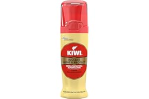 KIWI Shine & Protect Cirage liquide instantané pour chaussures, protection étanche longue durée, avec éponge applicatrice, 75 ml, Incolore