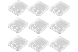 BEEJUNE 9 Stück SD-Karten-Hüllen Aufbewahrung - Transparente Speicherkartenbox, Für SD-Card Etui