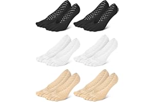 GENERIC 6 Pair Orthoes Compression Toe Alignment Socks, Bunion Relief No Show Liner Five Finger Socks for Women & Men
