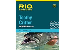 RIO BRANDS RIO Products Leaders Toothy Critter II 7.5' 20Lb Class 15Lb Stainless Wire with Snap, Clear