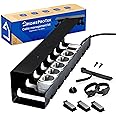 HOMEPROTEK Desk Tidy Under Desk Cable Management Tray x1 Black, Cable Duct for Tidy Home Office Wire Management, Easy Assembly Sturdy Steel Cable Holder Desk, 43x10x10cm Cable Rack and Accessories