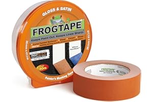 Frog Tape Orange Gloss & Satin Painters Masking Tape 36mm x 41.1m. Indoor painting and decorating for sharp lines and no paint bleed