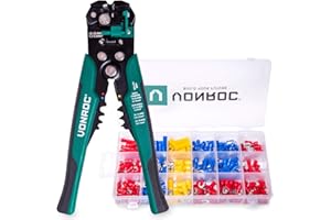 VONROC Pinza Crimpatrice|Spelafili automatica professionale. Include Set di accessori da 270 pezzi