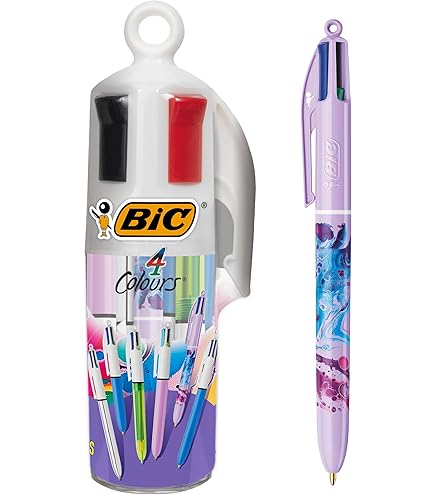 BIC Minions schrijfwarenset, gelimiteerde editie, 4 kleuren, balpen, medium punt (1,0 mm), markeerstiften, afgeschuinde punt, correctiemuis 6 m, lijmstift/stickers, 12 stuks