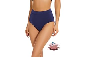 Leovqn Period Swimwear Bikini Menstrual Leakproof Swim Bottoms UPF 50+ Waterproof Brief Light Flow for Women Girls Teens