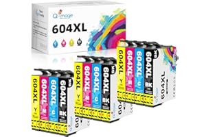 Q-image 604XL Cartucce Compatibili per Epson 604XL 604 XL per Expression Home XP-2200 XP-2205 XP-3200 XP-3205 XP-4200 XP-4205, WorkForce WF-2910 WF-2930 WF-2935 (3 Nero, 3 Ciano, 3 Magenta, 3 Giallo)