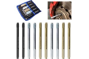 XIMKONTER Radmontagehilfe Rad Montagehilfe Fixierbolzen Kfz Werkzeug Set 10 Stück Radmontagewerkzeug Reifen Montagehilfe M12 x 1.25, M12 x 1.5, M14 x 1.25, M14 x 1.5, M15 x 1.25 Edelstahl Radführungsstift