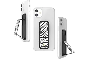 Richmond & Finch CLCKR Soporte de Agarre para Teléfono y Soporte Expansible, Soporte de Agarre Compatible con iPhone 14/13/12, Samsung S22 y más, Múltiples ángulos de Visión, Cebra
