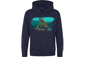 minifan Maglione da bicicletta per bambini: MTB Passion – Felpa con cappuccio per ragazzi e ragazze, regalo per ragazzi e ragazze, con cappuccio per mountain bike, mountain bike, mountain bike, BMX,