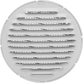 Amig - Round Aluminium Grille with Mosquito Net - Ventilation Grids for Air Outlet - Ideal for Ceiling in Kitchen and Bathroo