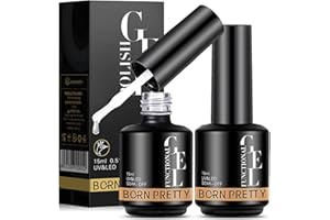 ‎BORN PRETTY BORN PRETTY 15ML Top Coat Gel UV Set, Base Gel Unterlack und Überlack Base und Matte Top Coat Set UV LED Soak Off Gel Super Top Coat No Wipe Top Coat Gel UV 15ML Kit