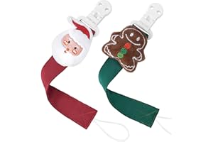 TYRY.HU Attache Sucette pour Garçons et Filles,Lot de 2 Pièces,Bébé Animaux Chaîne Sangle Souple Unisexe pour Nouveau-né Cadeau Universel Noël