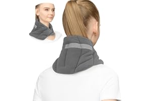 Aroma Season Microwave Heat Pad for Neck, Heated Neck Wrap, Neck Heat Pad Microwave,100% Natural Fillings, Reusable, Heat Therapy, Gifts for Women Men (Grey)