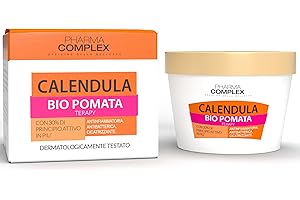 PHARMA COMPLEX Bio Pomata Crema Calendula Pura Calmante Intima Antiprurito, Crema Bambini ed Adulti 250ml, Crema Viso Neonato e Cambio Pannolino, Eccellente Crema per rigenerazione cellulare