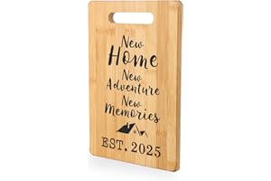 Hisdricus - Tabla de Cortar de Bambú Para Cocina, Regalo de Inauguración de Apartamento y Nueva Casa (30,5 x 20 cm)