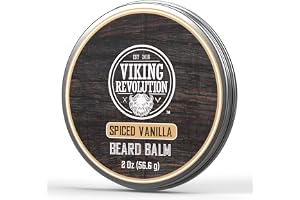 Viking Revolution Skäggbalsam Spiced Vanilla – 2 oz | Premium vårdande krämbas med arganolja – mjukar upp skägget och ger en varm, maskulin doft av kryddig vanilj.