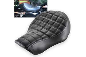 KATUR Cojín para Asiento De Motocicleta Cuero Sintético Retro para Conductor Vintage Cafe Racer para Asiento Individual para Harley Harley Xl883N Xl883L Xl883X 2005-2013 (Cuadrado Negro)