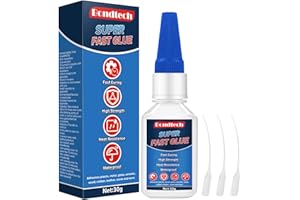 BONDTECH 30 g Superglue Instant, Super Glue All Purpose, Strong Glue with Anticlog Cap, for Plastic, Glass, Ceramic, Metal, Wood, DIY, Precise Repair, Clear