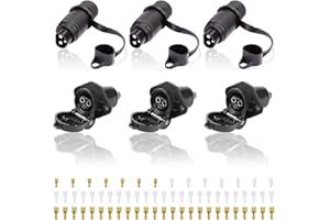 SPARKMOTO 3 Stück x 3 Polig Traktor Stecker Steckdose 12V 24V, nach DIN 9680,Wasserdicht Stecker Steckdose 3 Polig Für Traktor PKW RV LKW KFZ Anhänger Landmaschinen 3 Polig Stecker Steckdose(3 Stück)