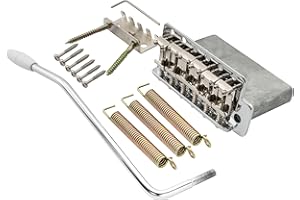 Musiclily Pro Vintage 56,5mm Trémolo Puente Strat Tremolo Bridge Selletas de Acero para Guitarra Eléctrica Vintage Fender American Strat, Cromado