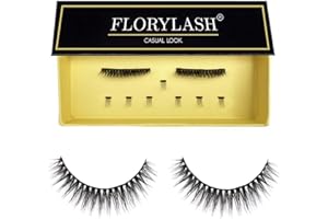 ‎FLORYLASH FLORYLASH® | Casual Look - Magnetische Wimpern 3 Magnete Natürlich Magnetic Fake Lashes ohne Eyeliner 3D Volumen Set Wiederverwendbar (Größe S, 25 mm breit)
