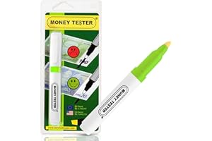 Money Tester XL - Money Checker Pen, Professional Note Checker, Fake Counterfeit Money Detector, Cash Detector Pen for Euro, US Dollar and Other Major International Currencies, Original Made in Italy
