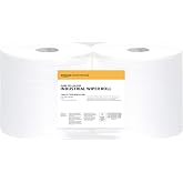 AmazonCommercial Drying Paper, 2 Layers Pure Cellulose, 2 Industrial Rolls (1 Pack), 815 Sheets Per Roll, Sheet Size: 10.1" x