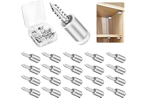 vsshe 20 Pezzi Supporti Per Mensole, Perni per Mensola, Perni Per Mensole Mensola Armadio, Staffe per Mensoles con Manicotto in Gomma, Staffe Supporti Tasselli per Mobili Armadi Libreria
