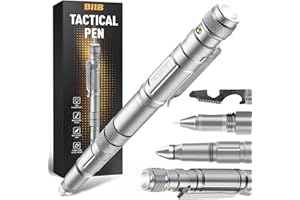 BIIB Regalo Uomo, Multiuso Penna con Torcia, Idee Regalo Uomo Compleanno Originale, Campeggio Accessori Gadget Utili, Regalo Festa del Papà Idee Regalo, San Valentino per Lui, Regali Uomo Natale