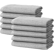 Set 3 Asciugamani Ospiti 30x50cm | Cotone Egiziano 600g/m² | Grigio Argento | Super Assorbenti E Morbidi - Foto 7