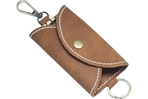 BAWAKO Portachiavi in vera pelle per donna e uomo, portachiavi per un massimo di 6 chiavi