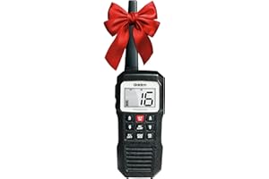 Uniden Atlantis 155 Handheld Two-Way VHF Marine Radio, Floating IPX8 Submersible Waterproof, Dual-Color Screen, All USA/International/Canadian Marine Channels, NOAA Weather Alert, 10 Hour Battery