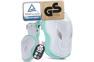 ‎99FLIPS 99FLIPS Knieschoner Kinder Set [6er] GS-zertifiziert vom TÜV Rheinland - Ellenbogen und Handschoner für Inliner und Skateboard mit Aufbewahrungsbeutel