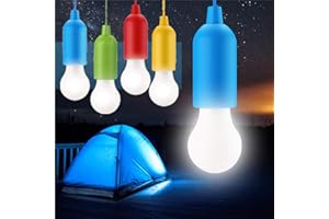BANGMINDA 4 STÜCKE Pull Light Lampe Tragbare LED Campinglampe, Mobile Leuchte Pull-Cord Hängende Licht Ideal für Party Garten Camping Wandern BBQ Zelt Dachboden Kleiderschrank Dekoration