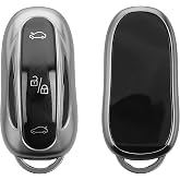 kwmobile Coque clé de Voiture Compatible avec Toyota 2-Bouton Smart Key Accessoire clé Voiture - Protection étui Souple en Silicone - Noir-Bleu