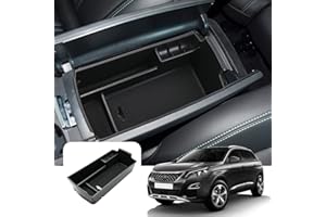 LFOTPPara Peuge-ot 3008 5008 GT Reposabrazos Bandeja, Caja de Almacenamiento para Apoyabrazos para Coche, Guantera Central Organizar, Coche Interior Accesorios Organizador