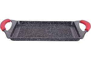 Euronovità EN-22134 Bistecchiera, Pietra, Nero, 36x24x3 cm