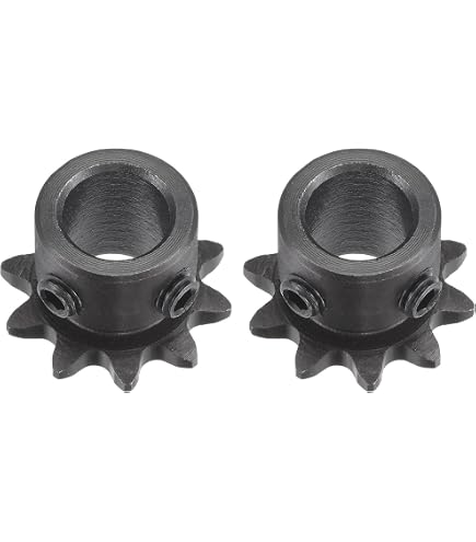 2 Pignons De Chaîne #25 - Acier Carbone C45 - 10 Dents, Alésage 5mm - Pour Transmission Mécanique