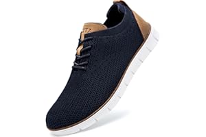 LEZTA Anzugschuhe Herren Atmungsaktiv Gestrickter Stoff Schnürschuhe Formale Moderne Klassische Freizeit Schuhe Oxfords Schuhe