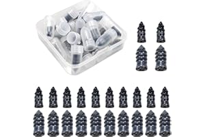 DOAFOCE 24 pièces Clou en Caoutchouc de Réparation Pneu Noir Clou de Réparation Pneu Kit Clou de Réparation de Pneu sous Vide kit Crevaison Voiture pour Réparation de Pneu de Voiture et Moto