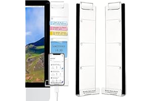 SHUOHONG 2 Pièces Accessoire Bureau Travail, Mémo, Tableau de Message, Support de Notes Adhésif, Clip Transparent pour Message Créatif Multifonction pour Organiseur de Bureau, Support de Téléphone