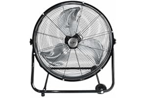 EDM 33933 Ventilador Industrial de Suelo con Ruedas 180W, Negro, 60 cm