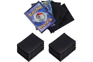 Jinhuaxin Fundas para Tarjetas, Fundas Cartas Transparente, Card Sleeves para Cartas Coleccionables como Magic, Yu-Gi-Oh Cartas, The Gathering (negro) (200)